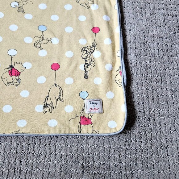 Disney Winnie the Pooh Friends Yellow Pram Blanket Balloon Spot Cath Kidston - Picture 3 of 7